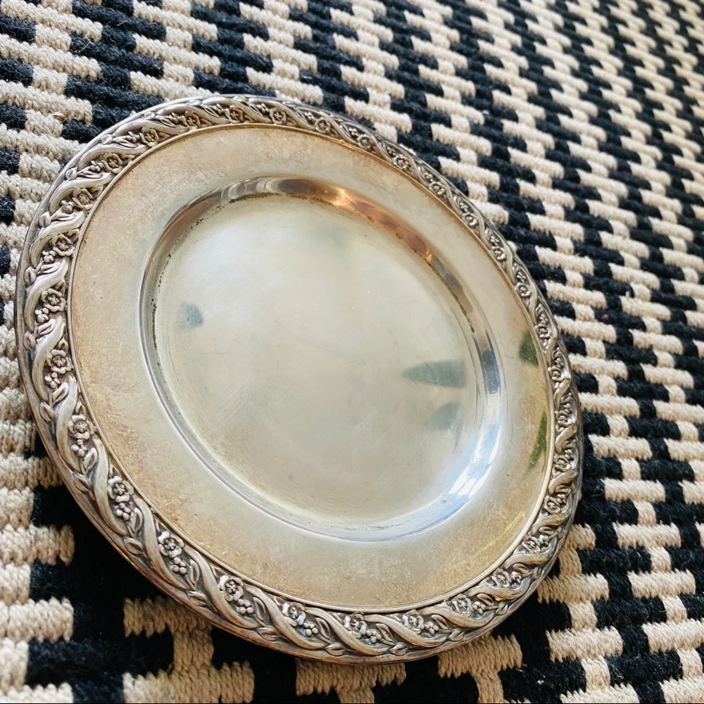 Vintage Silver Trays Versatile Use Bundle of 2
